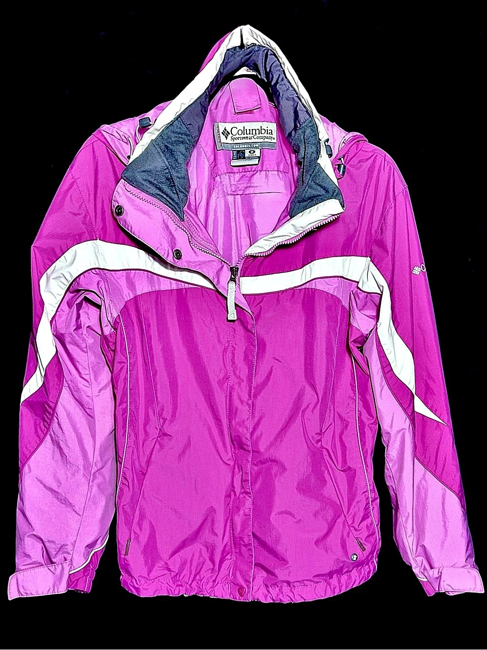 Columbia Interchange Women's Jacket Shell Pink & White Size Medium